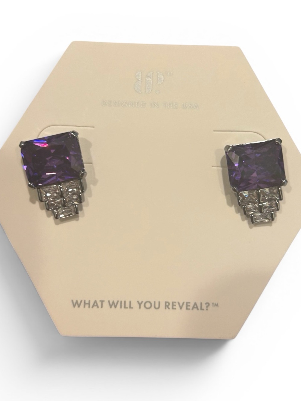 Bomb Party Purple Crystal Stud Earrings